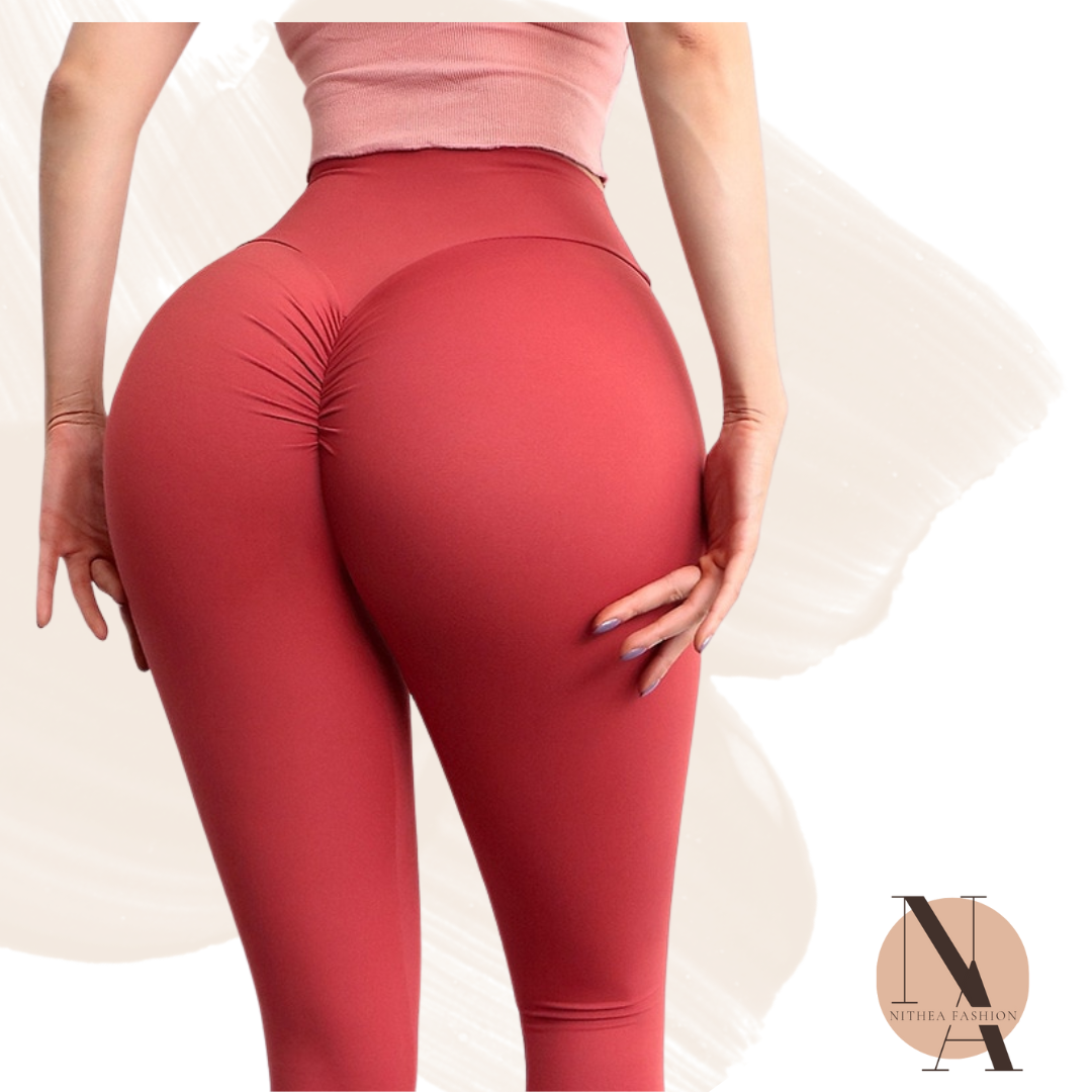 Legging Scrunch peach Taille Haute Push-Up – Confort & Galbe