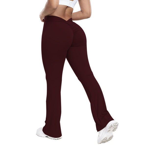 Peach trumpet pants  pantalon flare push-up