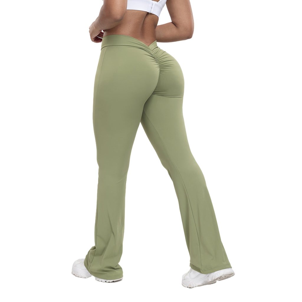 Peach trumpet pants  pantalon flare push-up
