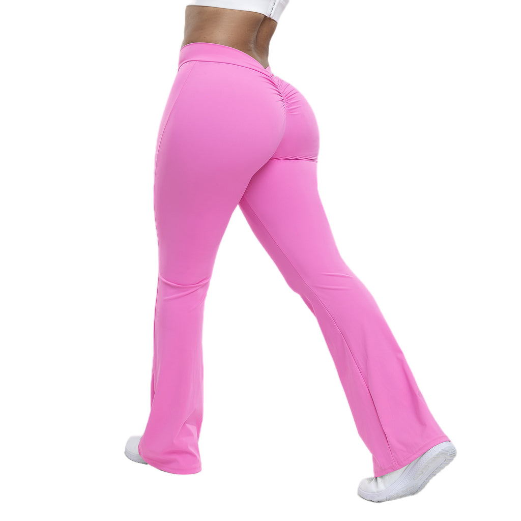 Peach trumpet pants  pantalon flare push-up